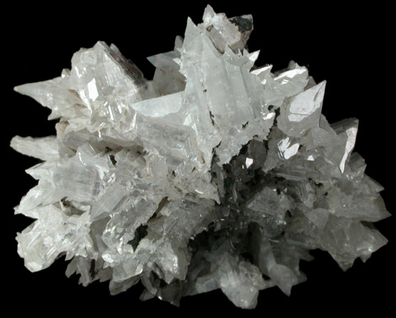 Cerussite (reticulated twinned crystals) from Tsumeb Mine, Otavi-Bergland District, Oshikoto, Namibia