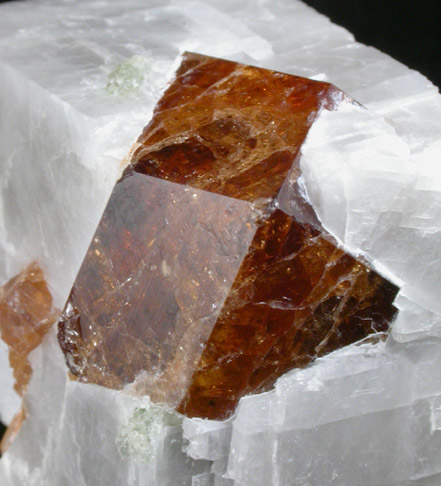 Grossular Garnet in Calcite from Crestmore, Commercial Quarry, Riverside County, California