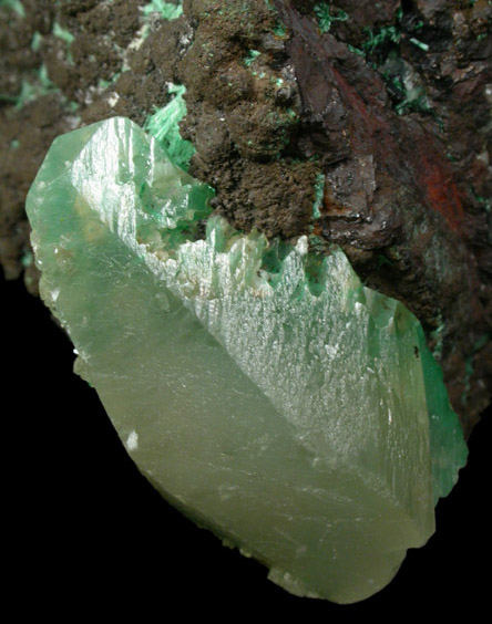 Calcite, Goethite, Malachite from Copper Queen Mine, Bisbee, Warren District, Cochise County, Arizona