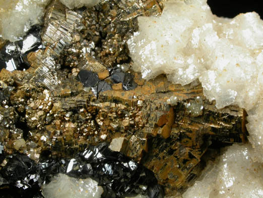 Pyrrhotite, Sphalerite, Galena, Calcite from Naica District, Saucillo, Chihuahua, Mexico