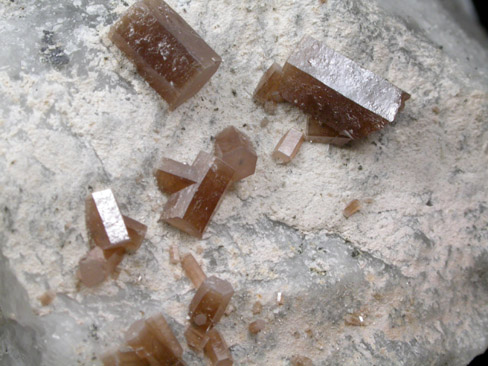 Pyromorphite on Quartz from Pchelojad Mine, Kardzah, Bulgaria