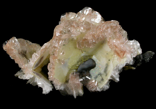 Calcite on Wulfenite from Glove Mine, Santa Rita Mountains, Santa Cruz County, Arizona