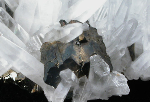 Quartz and Pyrite from Steward Mine, Butte District, Summit Valley, Silver Bow County, Montana