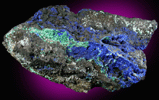 Azurite with Malachite from Omega Mine, Helvetia District, Pima County, Arizona