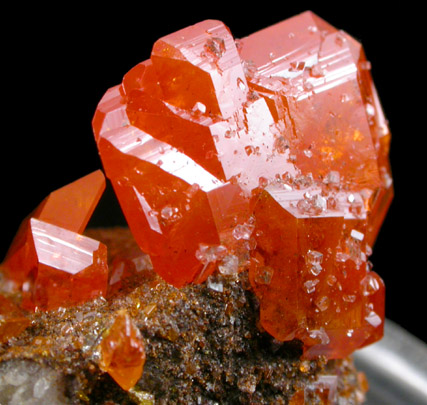 Wulfenite with Calcite from Red Cloud Mine, Red Gem Pocket, Silver District, La Paz County, Arizona