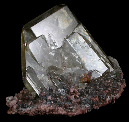 Barite on Rhodochrosite from Cerro Warihuyn, Huanuco Department, Peru