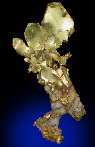 Gold (crystallized leaf) from Jamestown District, Tuolumne County, California