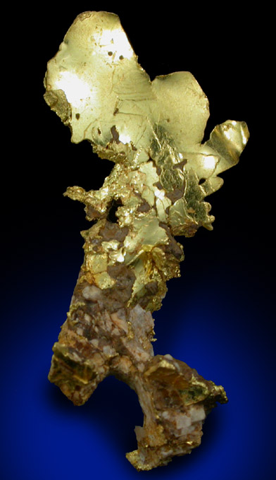 Gold (crystallized leaf) from Jamestown District, Tuolumne County, California