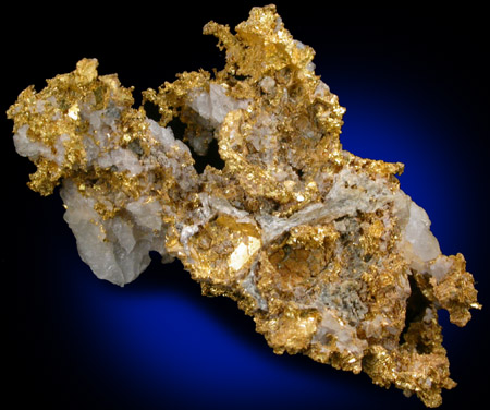 Gold and Quartz from Porcupine, Timmins District, Ontario, Canada