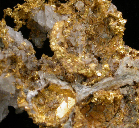 Gold and Quartz from Porcupine, Timmins District, Ontario, Canada