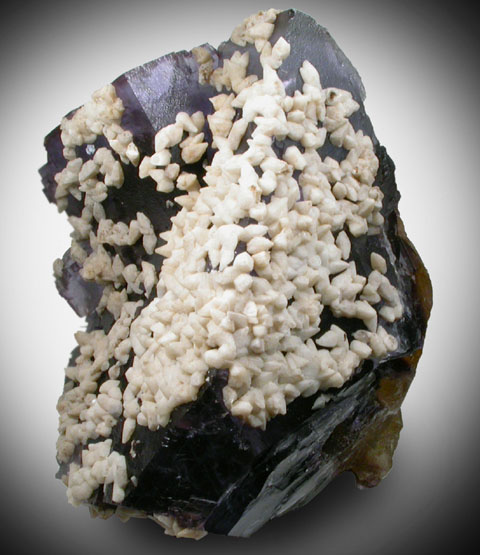Fluorite with Calcite from Rosiclare Sub-District, Hardin County, Illinois