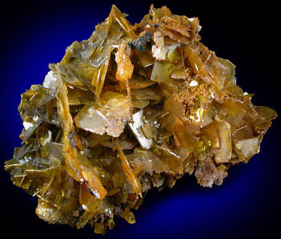 Wulfenite with Mimetite from San Francisco Mine, Cerro Prieto, north of Cucurpe, Sonora, Mexico