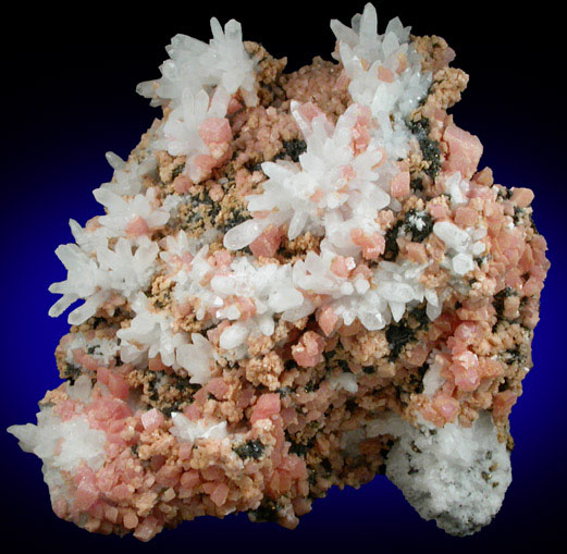 Rhodochrosite and Quartz from Sunnyside Mine, Eureka District, San Juan County, Colorado