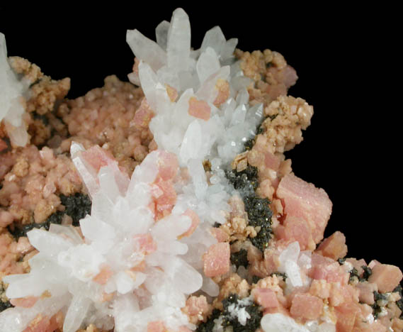 Rhodochrosite and Quartz from Sunnyside Mine, Eureka District, San Juan County, Colorado