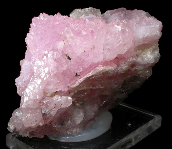 Quartz var. Rose Quartz Crystals from Lavra da Ilha, Taquaral, Jequitinhonha River, Minas Gerais, Brazil