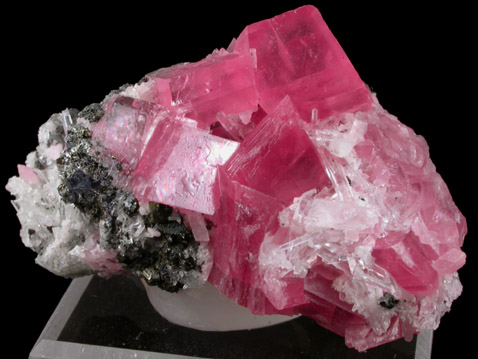 Rhodochrosite and Quartz from Sweet Home Mine, Buckskin Gulch, Alma District, Park County, Colorado