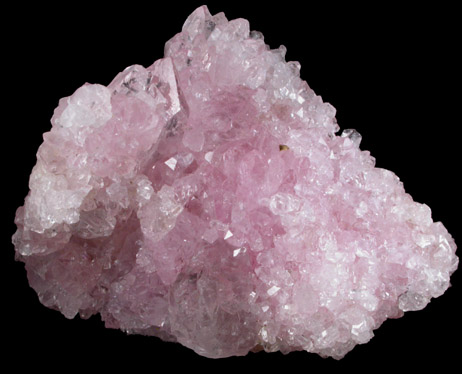 Quartz var. Rose Quartz Crystals from Lavra da Ilha, Taquaral, Jequitinhonha River, Minas Gerais, Brazil