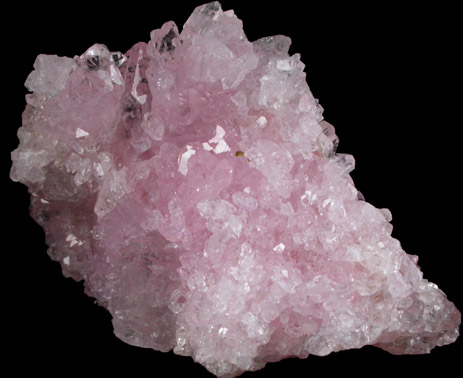 Quartz var. Rose Quartz Crystals from Lavra da Ilha, Taquaral, Jequitinhonha River, Minas Gerais, Brazil