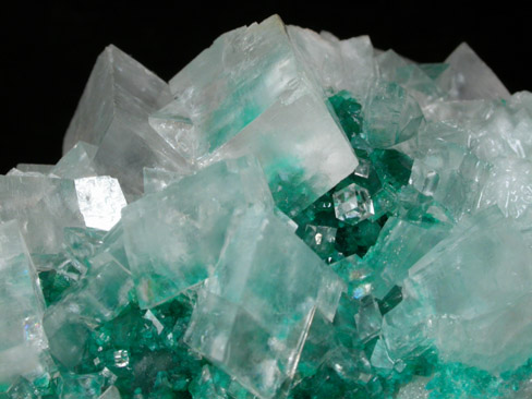 Calcite and Dioptase from Tsumeb Mine, Otavi-Bergland District, Oshikoto, Namibia