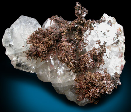 Copper on Calcite from Tsumeb Mine, Otavi-Bergland District, Oshikoto, Namibia