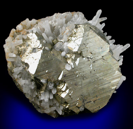 Pyrite and Quartz from Steward Mine, Butte District, Summit Valley, Silver Bow County, Montana