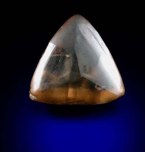 Diamond (0.93 carat brown macle, twinned crystal) from Free State (formerly Orange Free State), South Africa