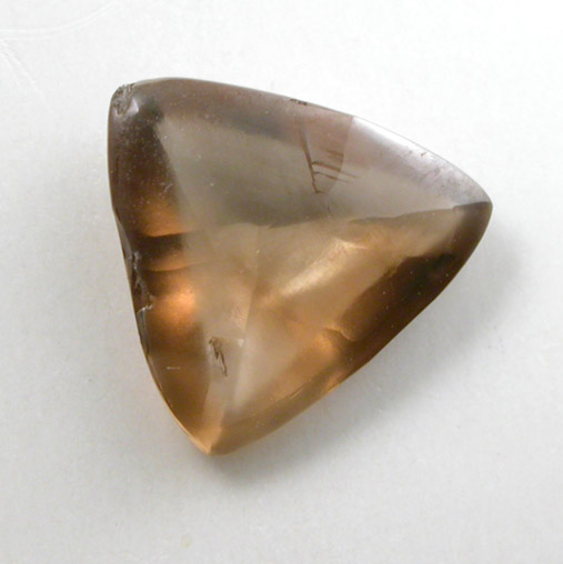 Diamond (0.93 carat brown macle, twinned crystal) from Free State (formerly Orange Free State), South Africa