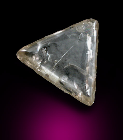 Diamond (1.43 carat pale-brown macle, twinned crystal) from Free State (formerly Orange Free State), South Africa