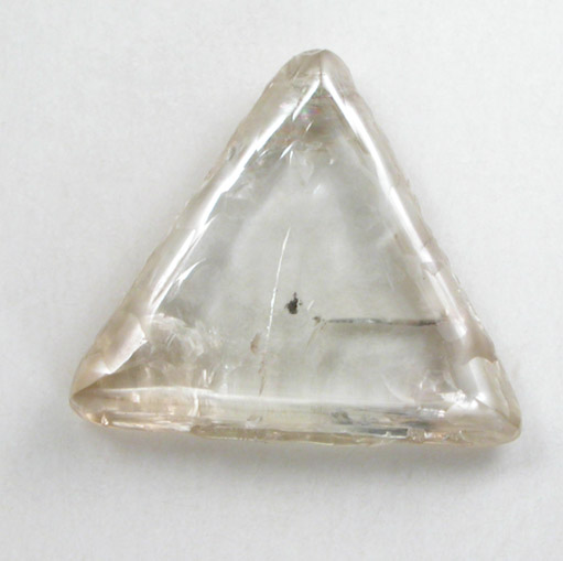 Diamond (1.43 carat pale-brown macle, twinned crystal) from Free State (formerly Orange Free State), South Africa