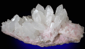 Quartz on Rhodochrosite from Cavnic Mine (Kapnikbanya), Maramures, Romania (Type Locality for Rhodochrosite)