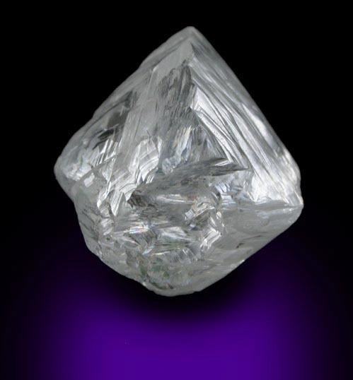 Diamond (5.25 carat colorless asymmetric octahedral crystal) from Premier Mine, Gauteng Province, South Africa