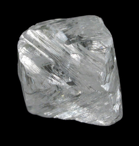 Diamond (5.25 carat colorless asymmetric octahedral crystal) from Premier Mine, Gauteng Province, South Africa