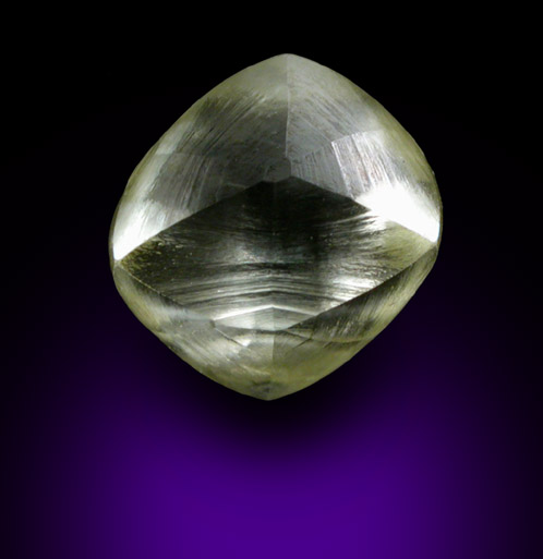 Diamond (1.27 carat gem-grade fancy yellow complex crystal) from Koffiefontein Mine, Free State (formerly Orange Free State), South Africa