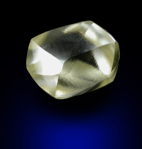 Diamond (1.17 carat gem-grade fancy yellow complex crystal) from Koffiefontein Mine, Free State (formerly Orange Free State), South Africa