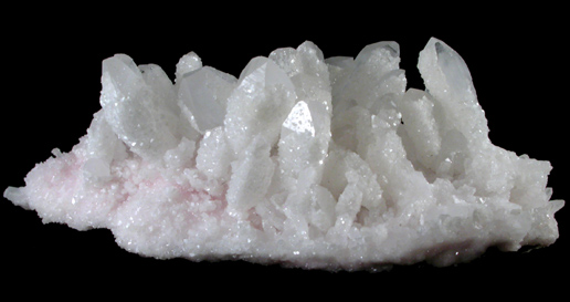 Quartz on Rhodochrosite from Cavnic Mine (Kapnikbanya), Maramures, Romania (Type Locality for Rhodochrosite)