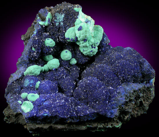 Azurite with Malachite from Bisbee, Warren District, Cochise County, Arizona