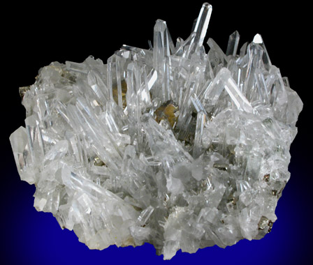 Quartz with Chalcopyrite from Huaron District, Cerro de Pasco Province, Pasco Department, Peru