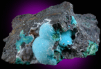 Chrysocolla with Quartz from Ray Mine, Mineral Creek District, Pinal County, Arizona