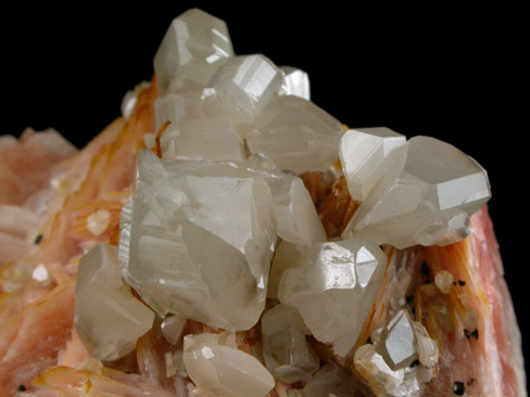 Cerussite on Barite from Mibladen, Haute Moulouya Basin, Zeida-Aouli-Mibladen belt, Midelt Province, Morocco