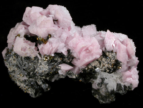 Rhodochrosite, Sphalerite, Quartz from Brooklyn Mine, Silverton District, San Juan County, Colorado
