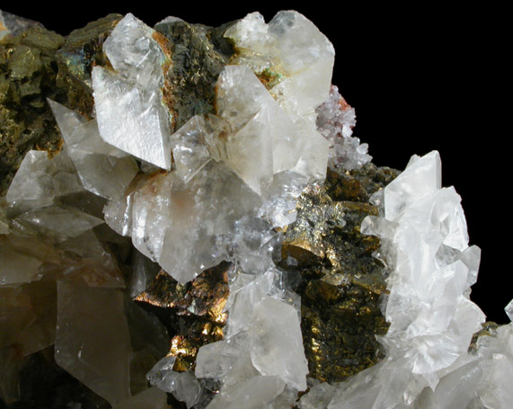 Chalcopyrite, Calcite, Sphalerite, Quartz from Kangjiawan Mine, Shuikoushan District, Hengyang, Hunan, China