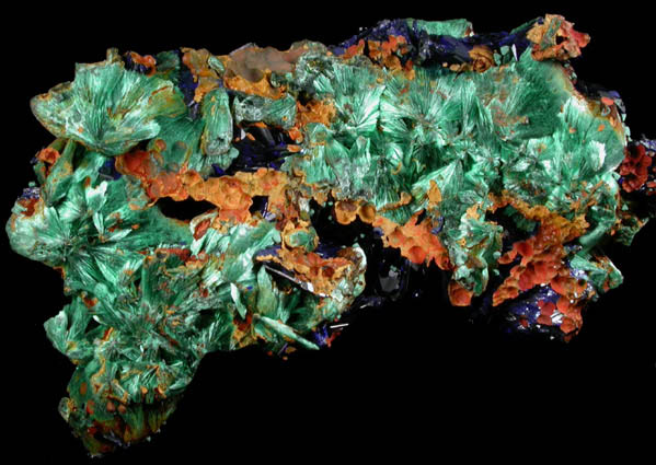 Azurite and Malachite from Copper Queen Mine, Bisbee, Warren District, Cochise County, Arizona