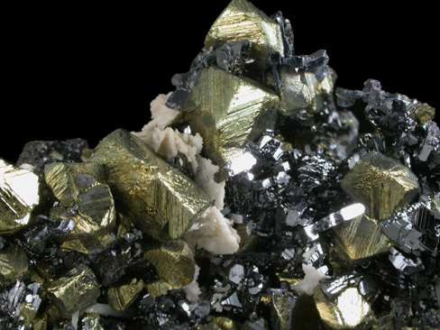 Chalcopyrite, Sphalerite, Galena, Quartz, Calcite from Nikolaevskiy Mine, Dalnegorsk, Primorskiy Kray, Russia