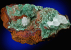 Adamite var. Cuprian Adamite with Calcite from Mapimi District, Durango, Mexico