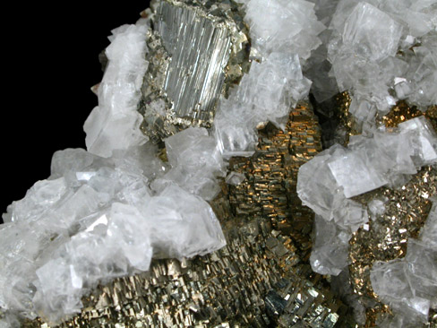 Arsenopyrite with Calcite from Panasqueira Mine, Barroca Grande, 21 km. west of Fundao, Castelo Branco, Portugal