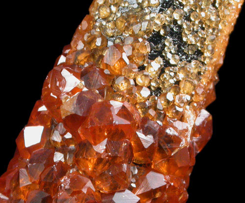 Spessartine Garnet on Smoky Quartz from Tongbei-Yunling District, Fujian Province, China