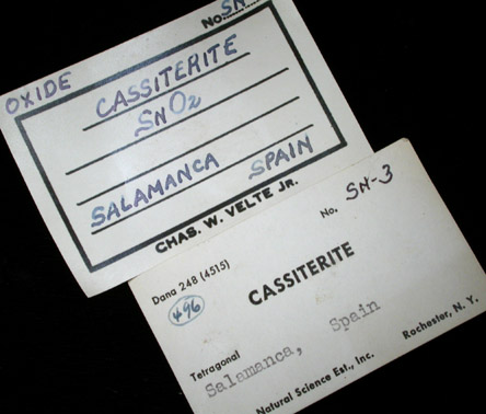 Cassiterite in Quartz from Salamanca, Castilla y León, Spain