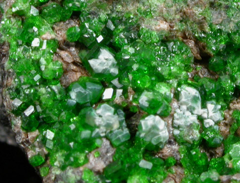 Uvarovite Garnet from Marsh's Flat District, Jacksonville, Tuolumne County, California