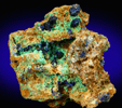 Azurite and Aurichalcite from Mapimi District, Durango, Mexico