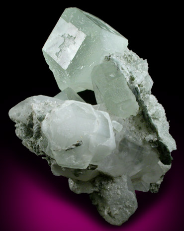 Fluorite with Calcite from Yaogangxian Mine, Nanling Mountains, Hunan Province, China